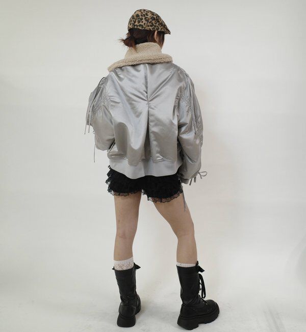  「【Six M/シックスエム】ドロスト衿ボアMA-1」|ブルゾン・スタジャン|