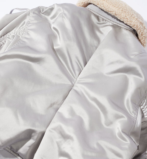  「【Six M/シックスエム】ドロスト衿ボアMA-1」|ブルゾン・スタジャン|