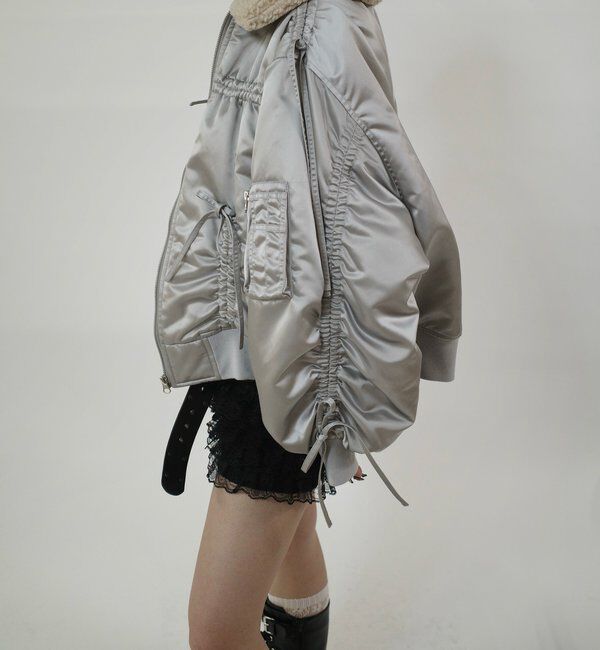  「【Six M/シックスエム】ドロスト衿ボアMA-1」|ブルゾン・スタジャン|