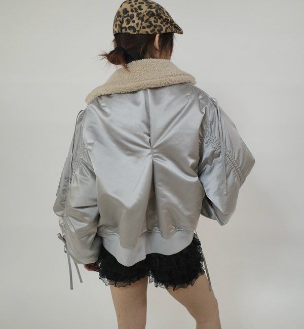  「【Six M/シックスエム】ドロスト衿ボアMA-1」|ブルゾン・スタジャン|