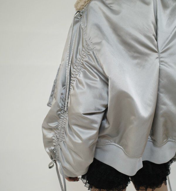  「【Six M/シックスエム】ドロスト衿ボアMA-1」|ブルゾン・スタジャン|