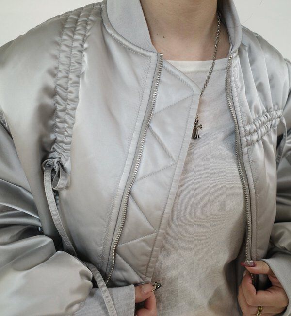  「【Six M/シックスエム】ドロスト衿ボアMA-1」|ブルゾン・スタジャン|