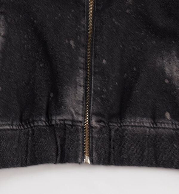  「スプレーブリーチステンカラーデニムブルゾン【セットアップ対応】」|デニムジャケット|