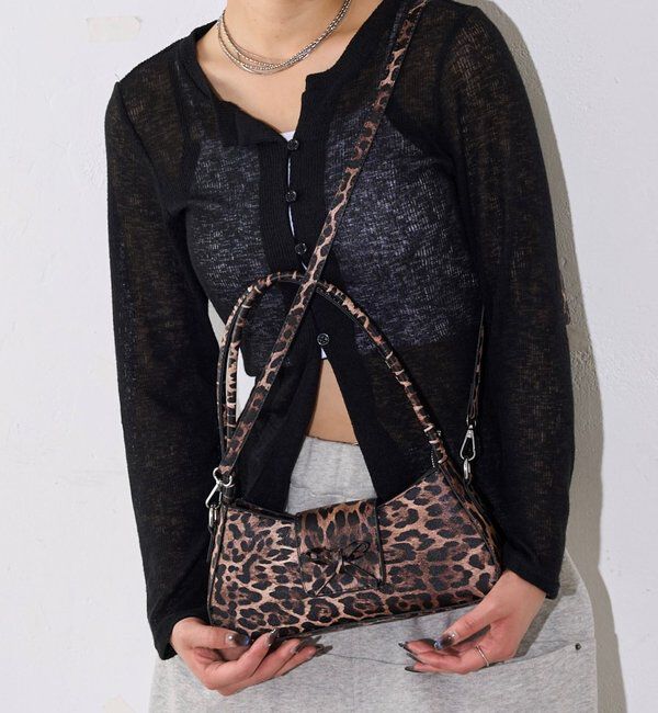  「 【2way/ハンド・ショルダー】レオパードショルダーバッグ」|ショルダー・メッセンジャー|