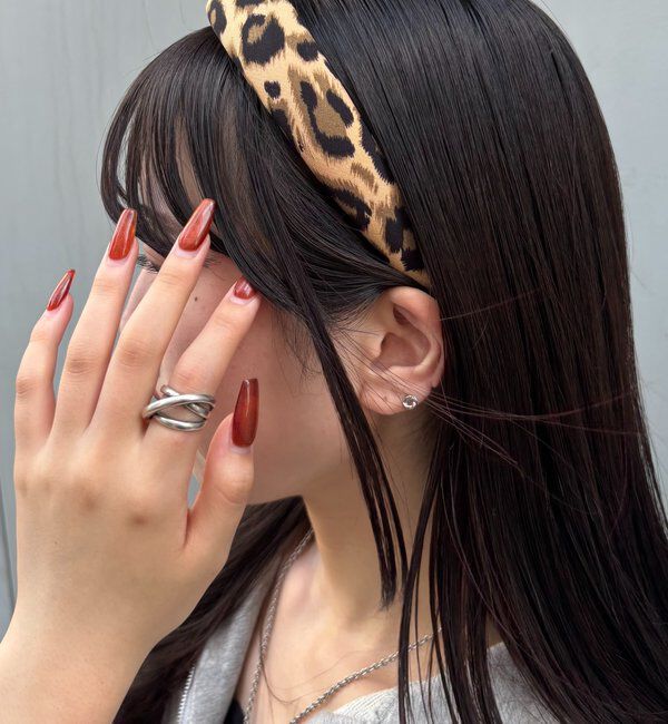  「レオパードカチューシャ」|ブローチ・コサージュ|ブラウン