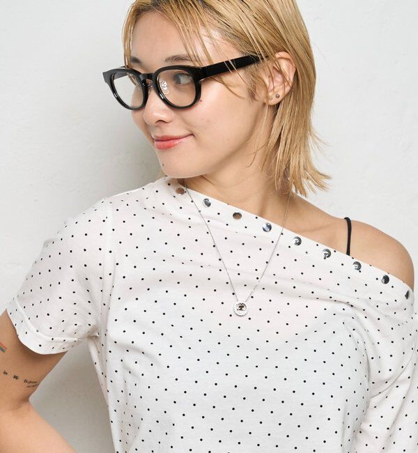  「太ブチメガネ」|ピアス|ブラック