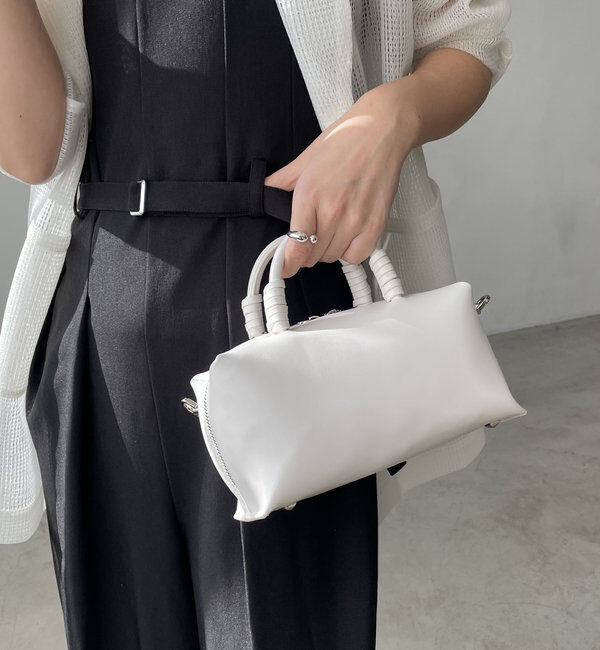  「2WAYスクエアショルダーバッグ」|トートバッグ|アイボリー