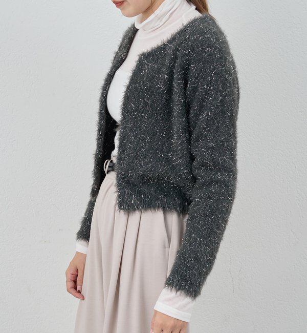  「ラメシャギーニットカーデ」|カーディガン|