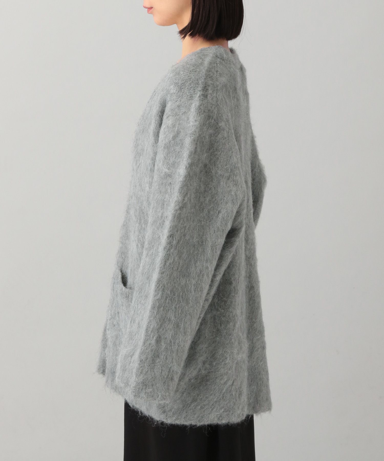 A part by 「【WEB限定】シャギーロングVネックカーディガン」|ニット・セーター|