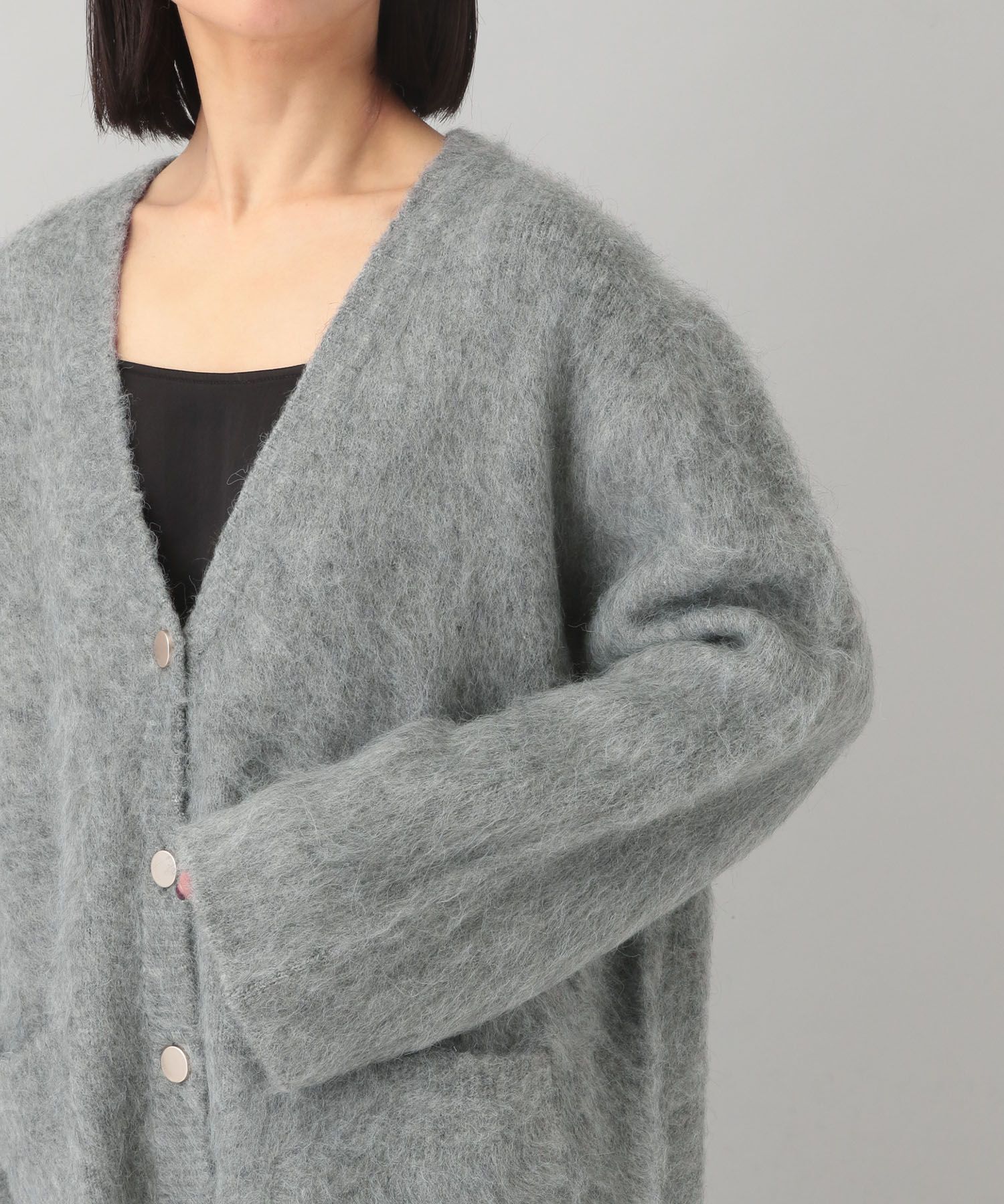 A part by 「【WEB限定】シャギーロングVネックカーディガン」|ニット・セーター|