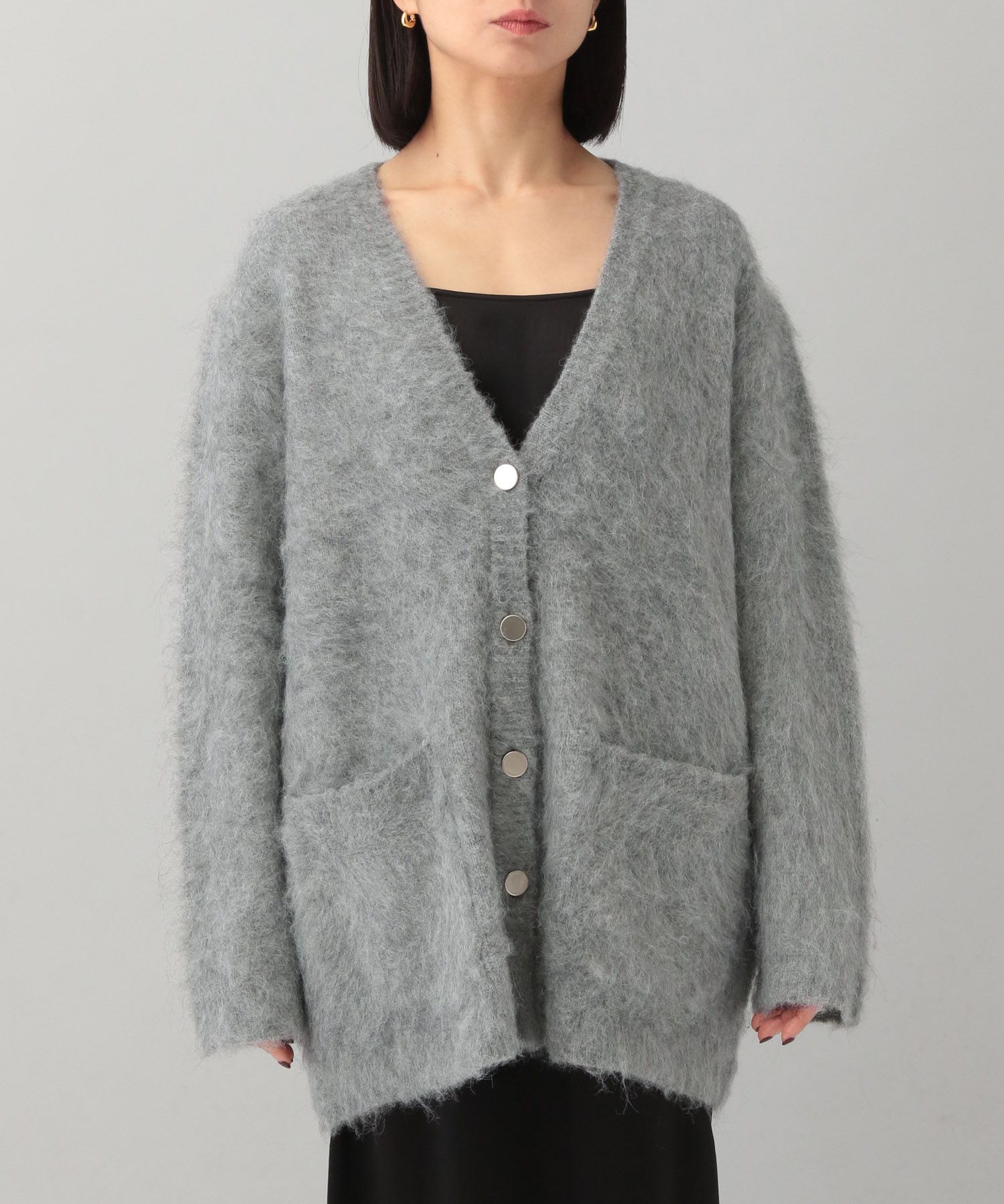 A part by 「【WEB限定】シャギーロングVネックカーディガン」|ニット・セーター|
