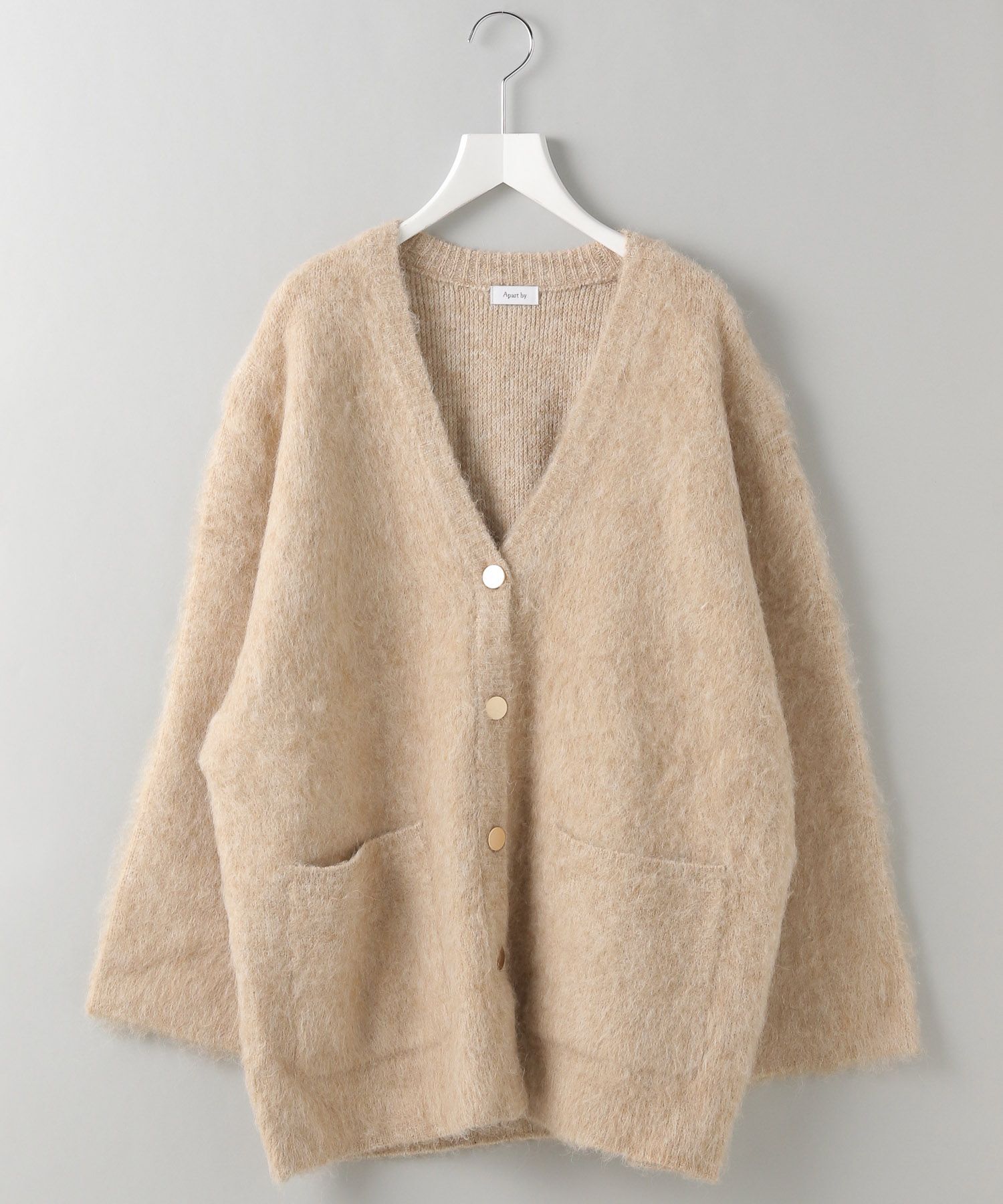 A part by 「【WEB限定】シャギーロングVネックカーディガン」|ニット・セーター|