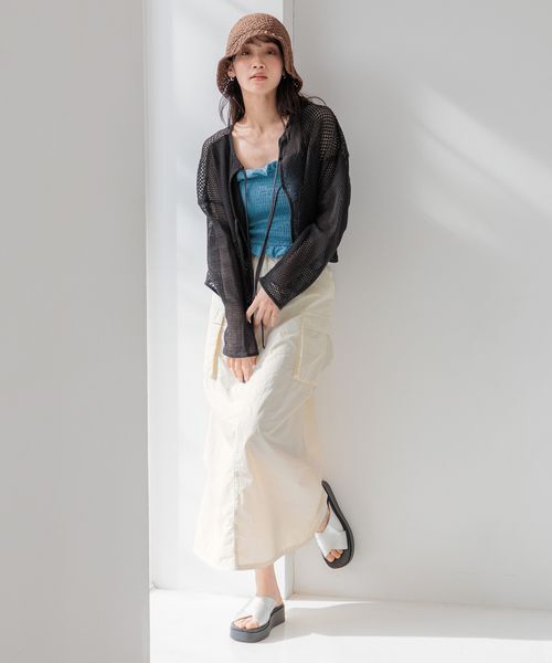 LOWRYS FARM「【前後着用可能】２ＷＡＹパッチワークＬＳ」|カーディガン|