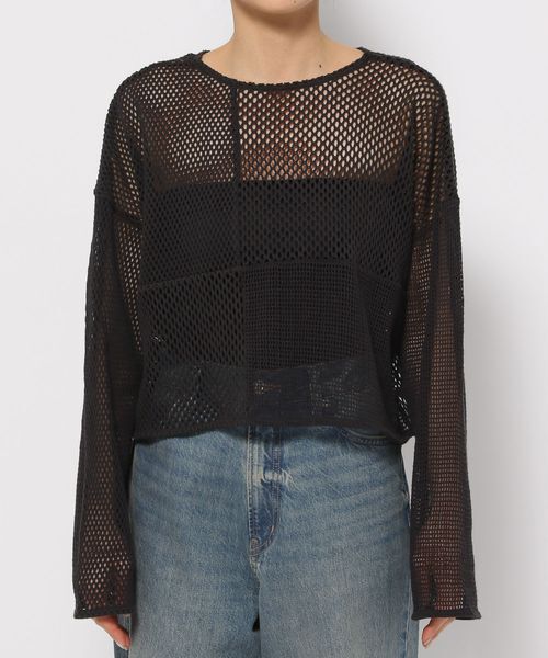 LOWRYS FARM「【前後着用可能】２ＷＡＹパッチワークＬＳ」|カーディガン|