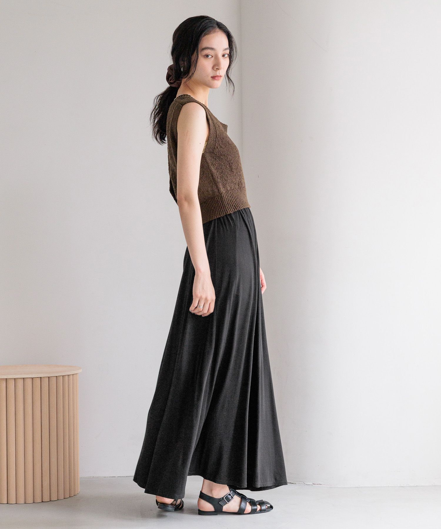 LOWRYS FARM「カットギャザーロングスカート」|スカート|