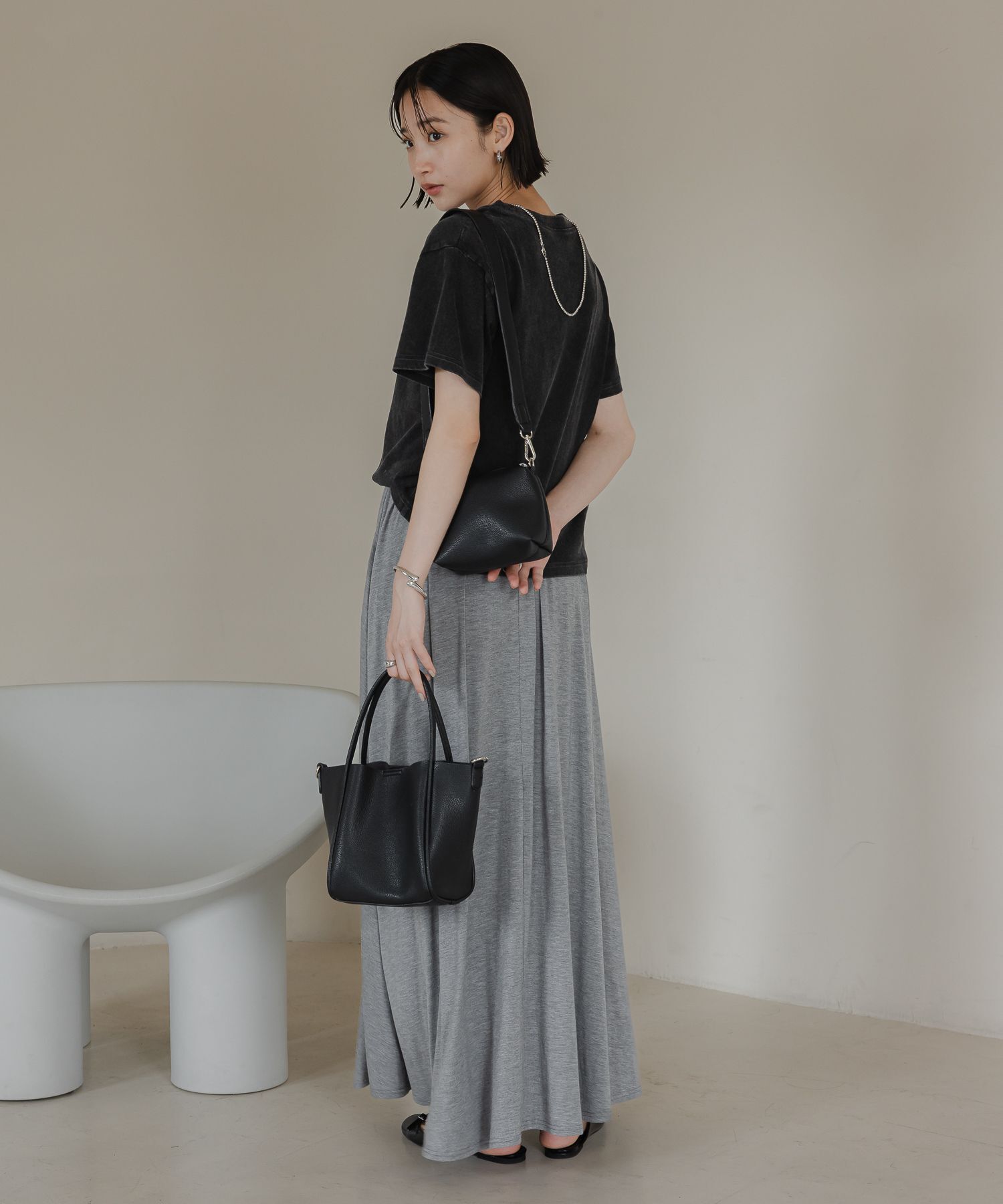 LOWRYS FARM「カットギャザーロングスカート」|スカート|