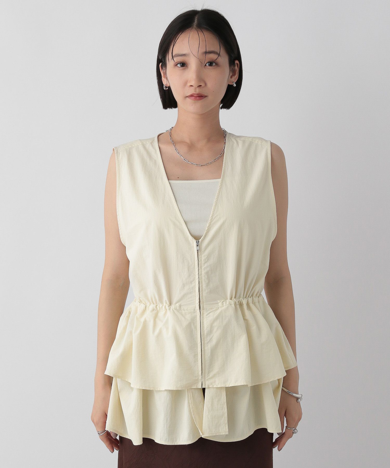 LOWRYS FARM「マルチＷＡＹフリルベスト」|ダウンベスト・ベスト|