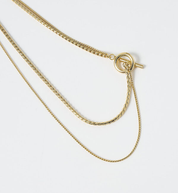 collex「【dignif】【金属アレルギー対応】ダブルチェーンロングネックレス」|ネックレス|