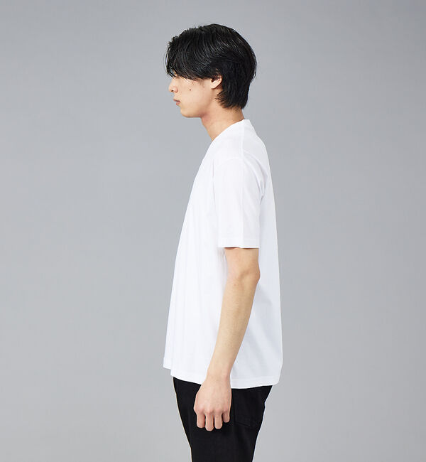 ABAHOUSE「コンパクト シルケット スムース Vネック Tシャツ」|Tシャツ・カットソー|