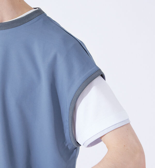 ABAHOUSE「【Comfortable】ダブルポケット ベスト / ノースリーブ Tシャツ」|ベスト・ジレ|