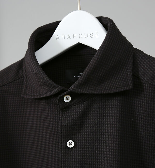 ABAHOUSE「【FLEX SHIRTS】36ゲージ コンパクトシルキー ギンガムチェックシャツ」|シャツ・ブラウス|