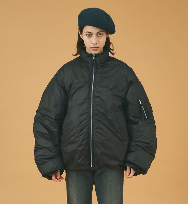 ABAHOUSE「MA-1 オーバーサイズ 中綿ビッグシルエット スタンドジャケット/ブルゾン /」|ブルゾン・スタジャン|