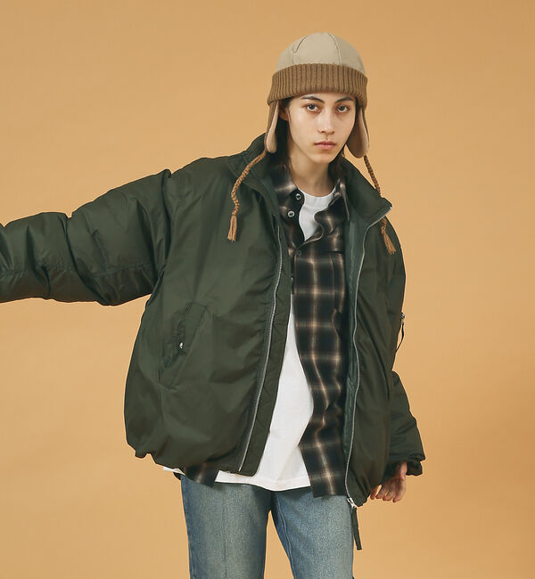 ABAHOUSE「MA-1 オーバーサイズ 中綿ビッグシルエット スタンドジャケット/ブルゾン /」|ブルゾン・スタジャン|