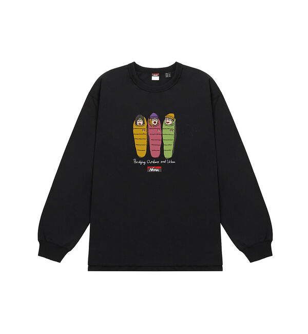 ABAHOUSE「【NANGA / ナンガ】ECO HYBRID L/S TEE/ロングTシャツ/」|Tシャツ・カットソー|ブラック