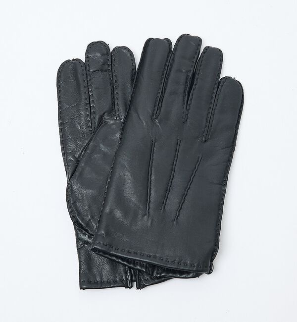 ABAHOUSE「アウトステッチ ラムレザーグローブ」|手袋|ブラック