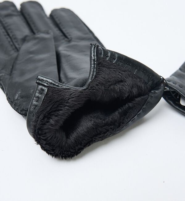 ABAHOUSE「アウトステッチ ラムレザーグローブ」|手袋|