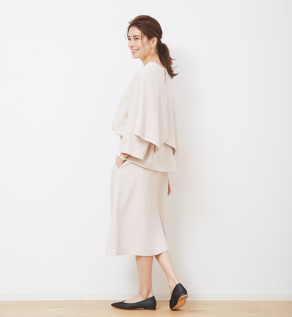 Rouge vif「【マザーニーズ】【オケージョン】ダブルクロスセミフレアスカート」|スカート|