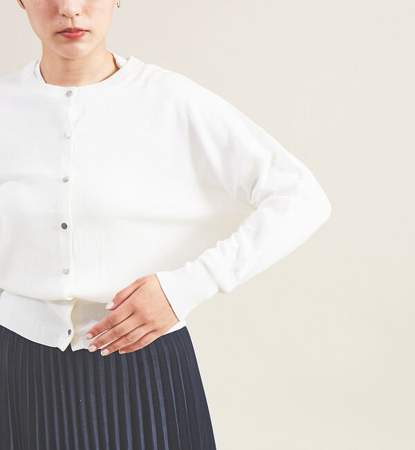 Rouge vif「【アンサンブル対応】SI混ドロップスリーブカーディガン」|カーディガン|