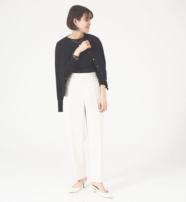 Rouge vif「【アンサンブル対応】SI混ドロップスリーブカーディガン」|カーディガン|