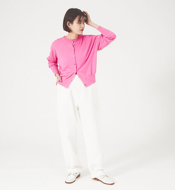 Rouge vif「【アンサンブル対応】SI混ドロップスリーブカーディガン」|カーディガン|