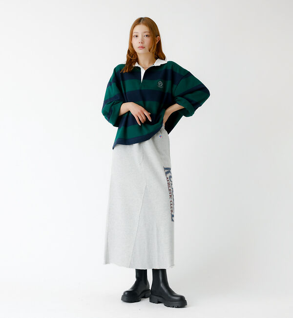 Rouge vif「【PARROTT CANVAS/パロットキャンバス】クロップド ワイド ラガーシ」|Tシャツ・カットソー|