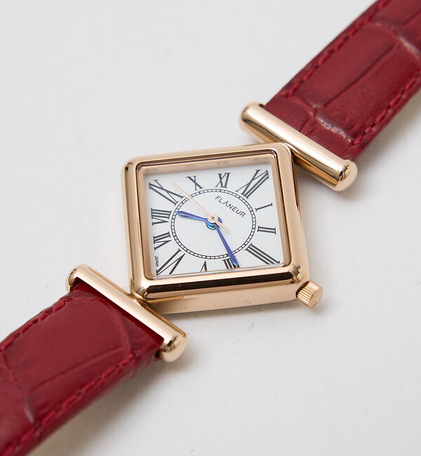 Rouge vif「【FLANEUR/フラヌール】腕時計 / アナログ / F405 / キャトルウ」|腕時計|レッド