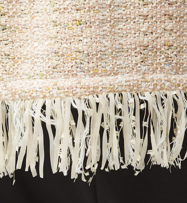 qualite「ストライプフリンジニット」|ニット・セーター|