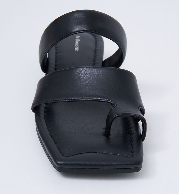 AU BANNISTER「【WEB限定】韓国風/スクエア アシンメトリー サンダル」|サンダル|