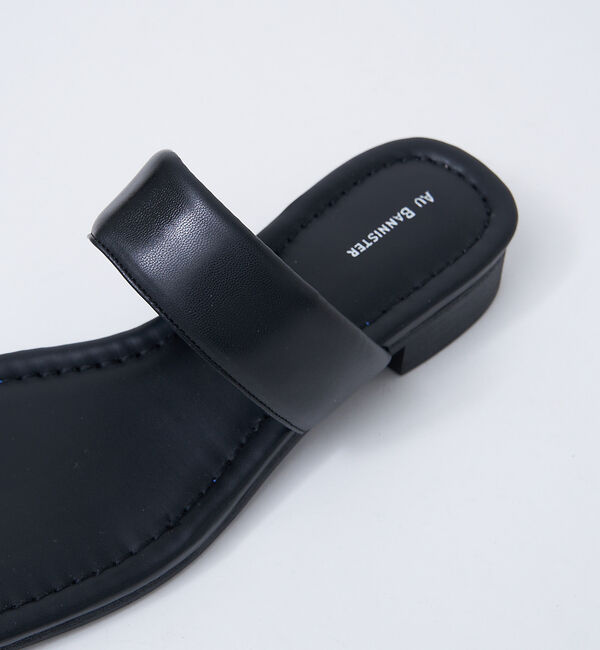 AU BANNISTER「【WEB限定】韓国風/スクエア アシンメトリー サンダル」|サンダル|