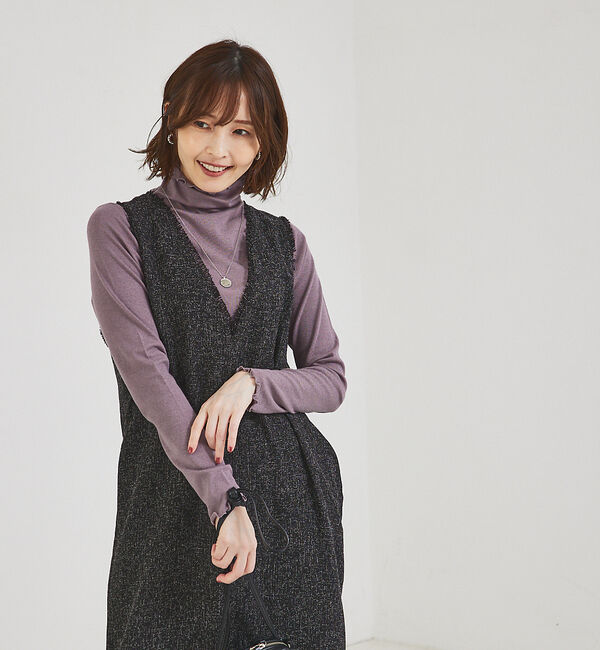 abahouse mavie「【大人のいちまんワンピ】ツイードジャンパースカート」|ジャンパースカート|