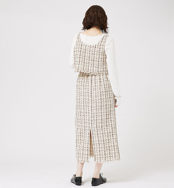 abahouse mavie「【セットアップ対応】ツィードタイトスカート」|スカート|