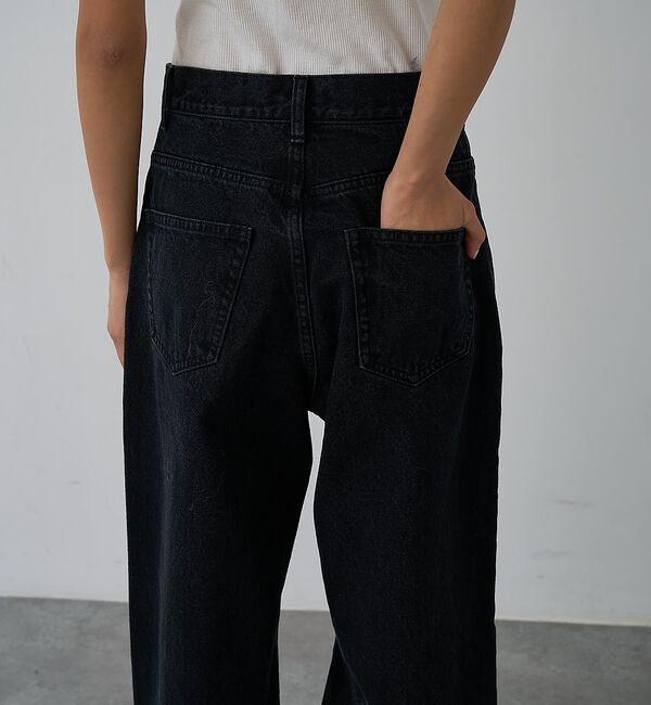 abahouse mavie「クロスウエストワイドデニム」|デニム|