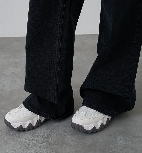 abahouse mavie「クロスウエストワイドデニム」|デニム|