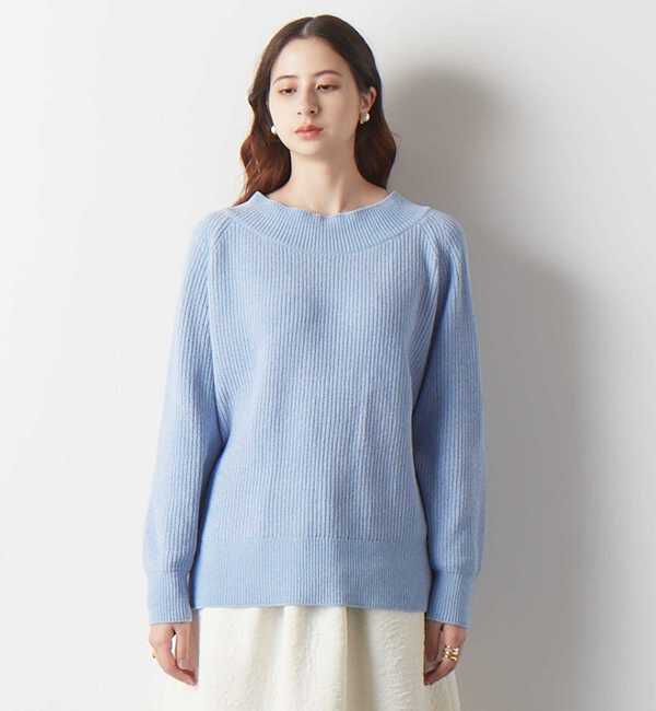 TIARA「モール片畦ニット」|ニット・セーター|ブルー