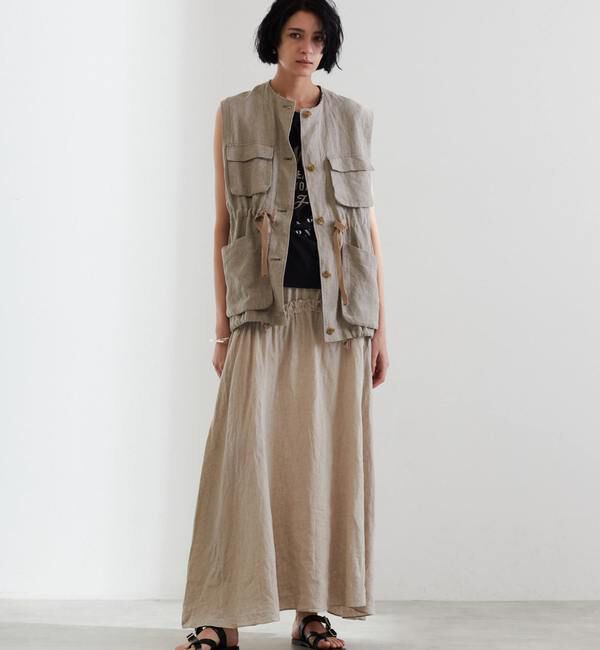 Liesse「リネンティアードスカート」|スカート|