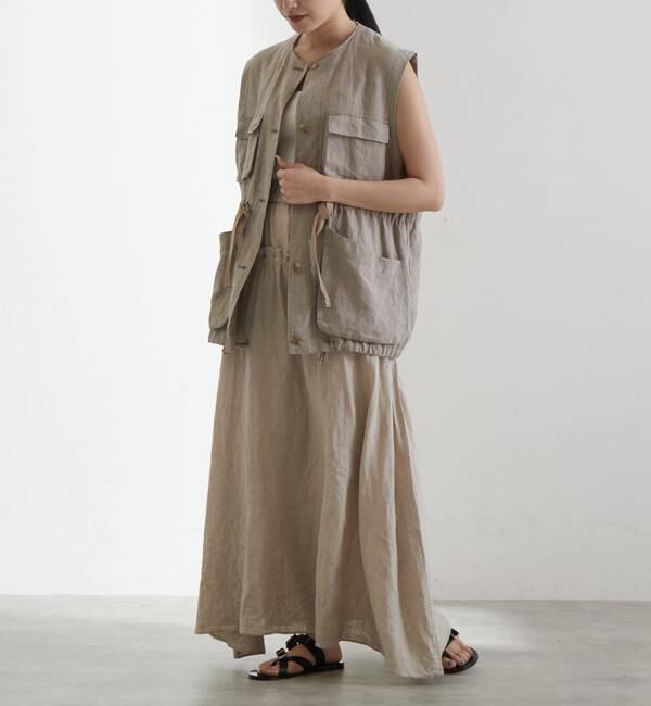 Liesse「リネンティアードスカート」|スカート|
