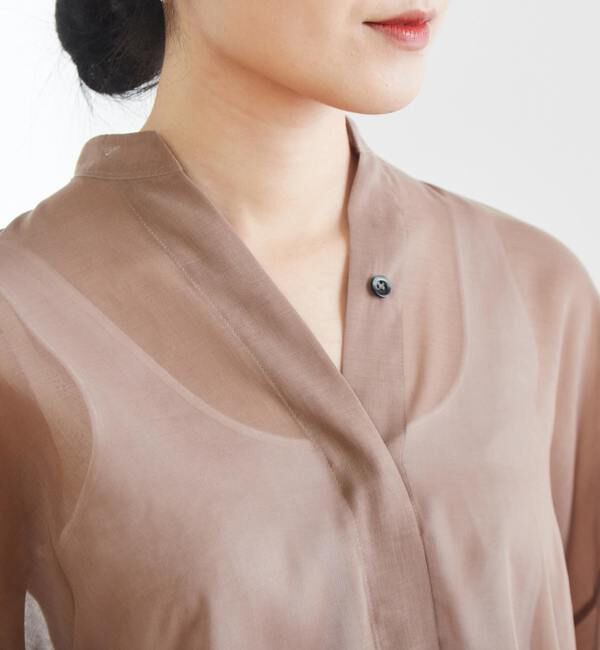 Liesse「シアーノーカラービッグシャツ」|シャツ・ブラウス|