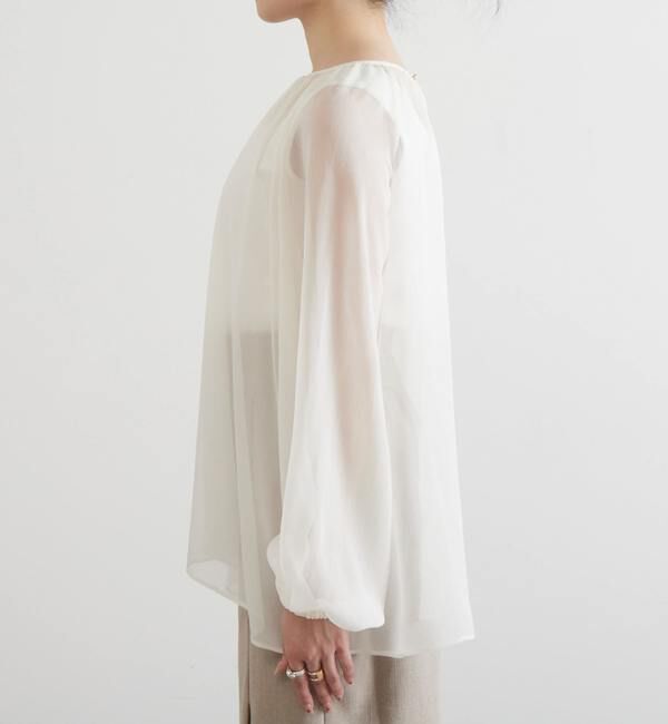 Liesse「シアーギャザーブラウス」|シャツ・ブラウス|