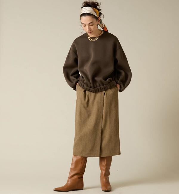 Liesse「オーバーシルエットギャザートップス」|Tシャツ・カットソー|