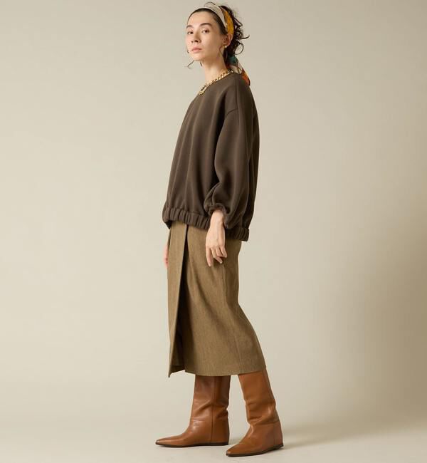 Liesse「オーバーシルエットギャザートップス」|Tシャツ・カットソー|